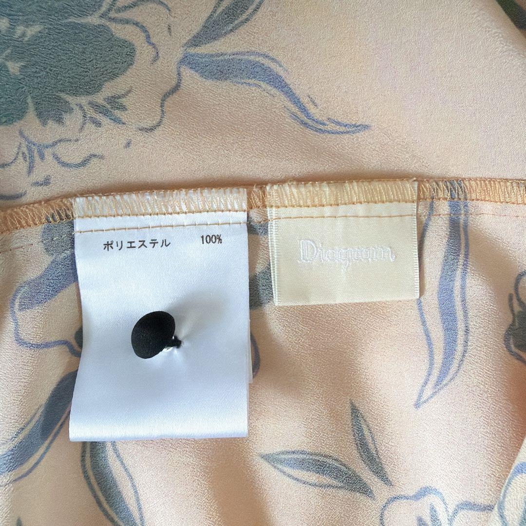 【ダイアグラム グレースコンチネンタル】バイカラープリントティアードワンピース