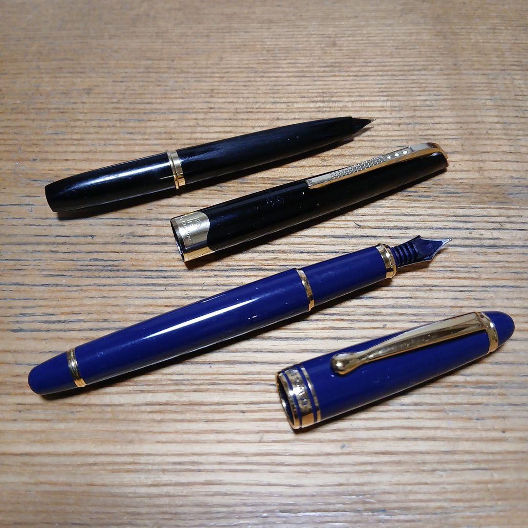 な*べ様 【14金】PILOT、プラチナ万年筆 【ジャンク品】2本セット【14K