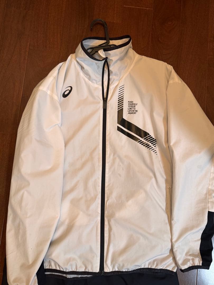 る*び様 【美品】アシックス　裏トリコットウインドブレーカー ジャケット&パンツ