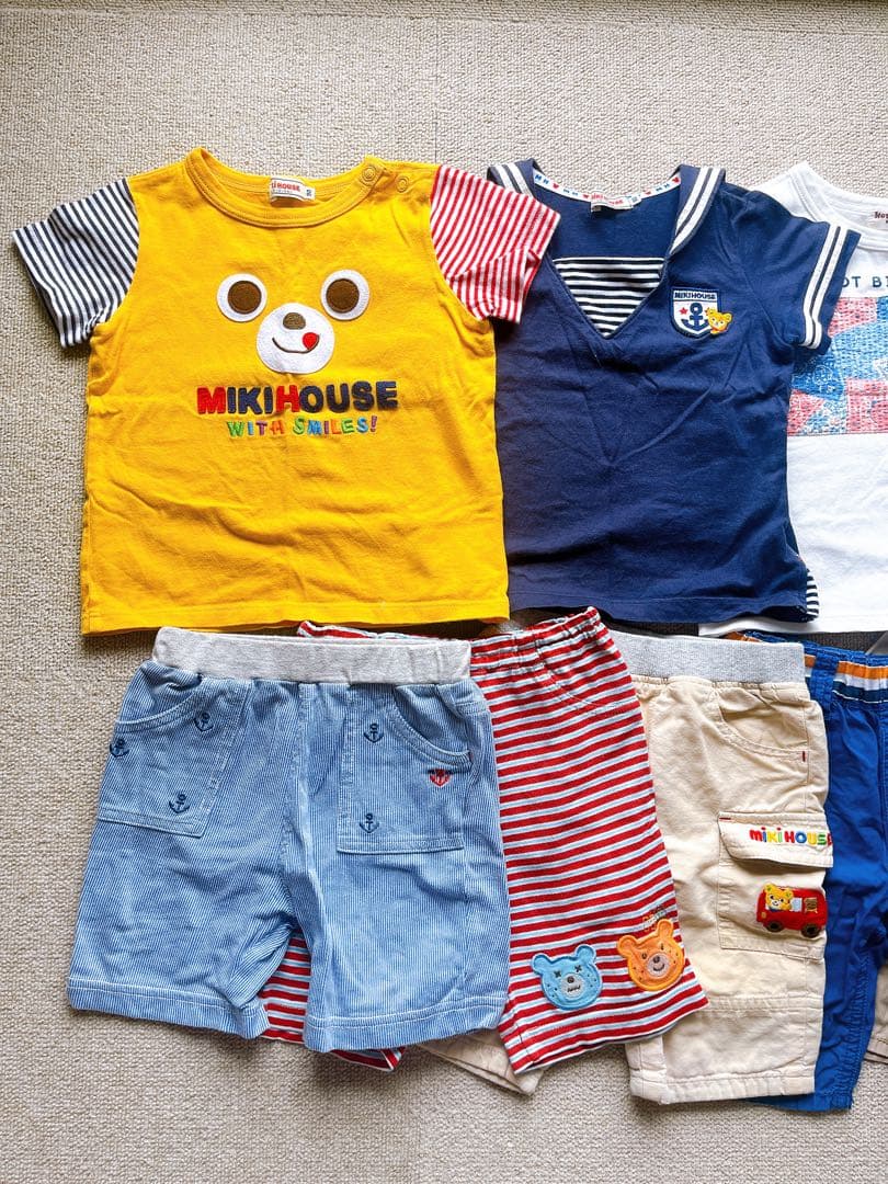 ミキハウス　ファミリア　90 トップス　パンツ　10点セット