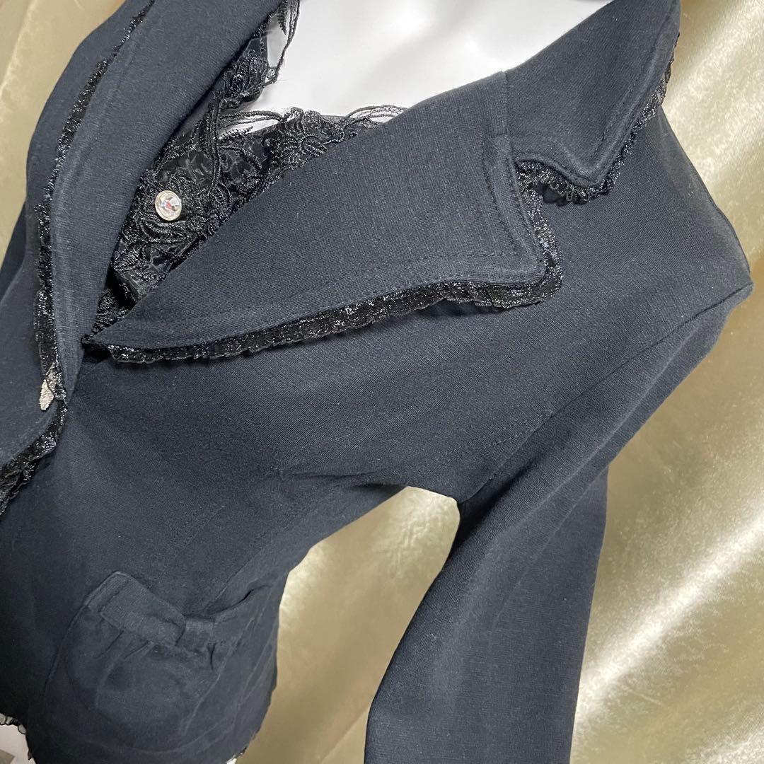 レース ジャケット ビジューボタン ゴシック ダークコア