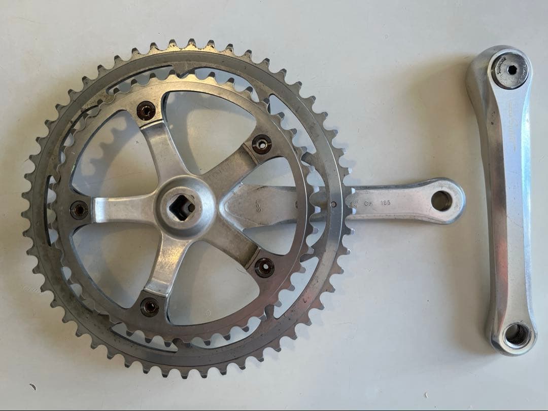 セール中SUNTOUR SPRINT クランクセット 165mm 53T 43T