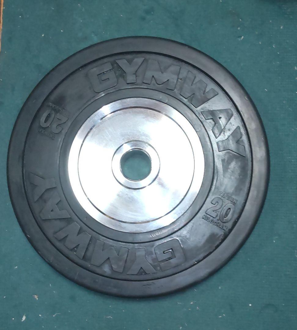 GYMWAY 20kgプレート２枚 バンパープレート ①