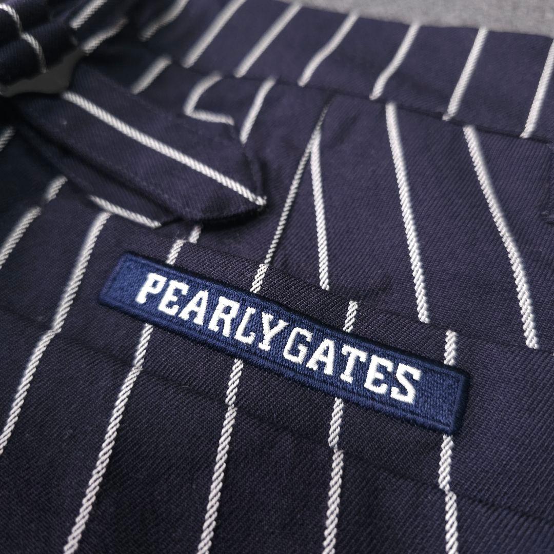 2着セット パーリーゲイツ ストレッチパンツ×スカート ロゴ刺繍 ストライプ S