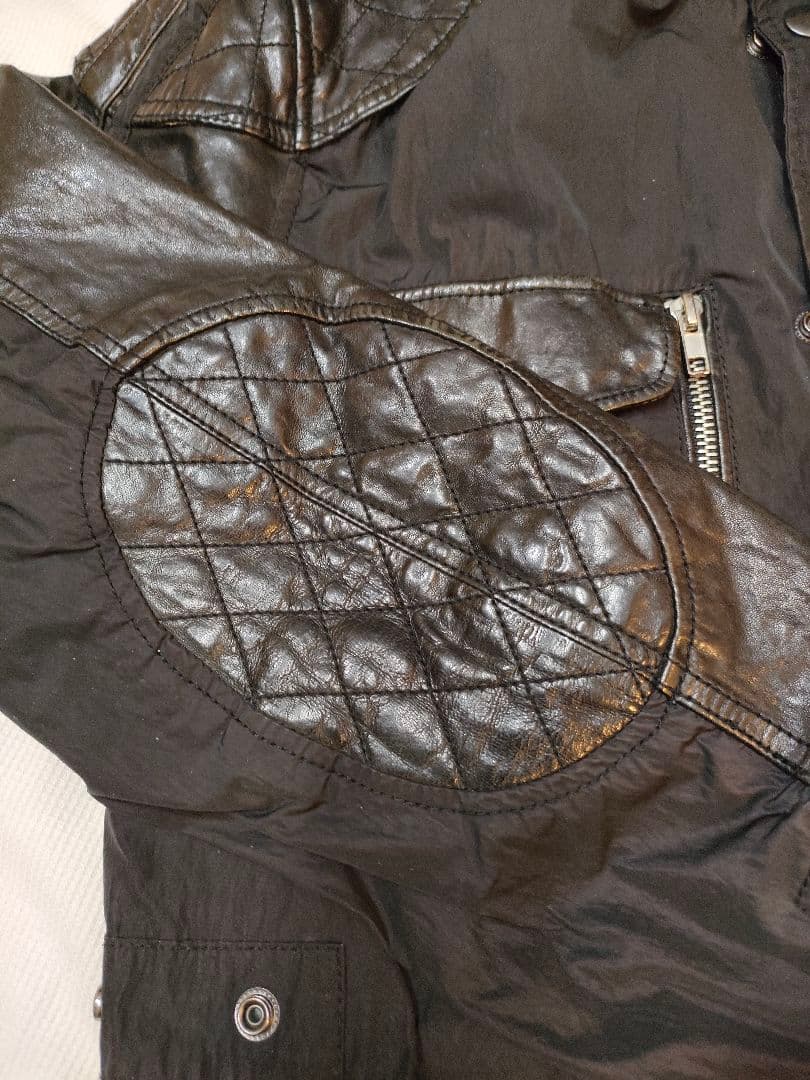 DIESEL ディーゼル ライダースジャケット レザー 切替 羊革 ブルゾン