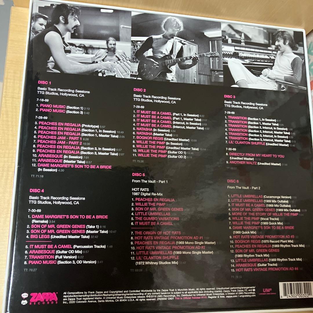 洋楽 FRANK ZAPPA THE HOT RATS SESSIONS