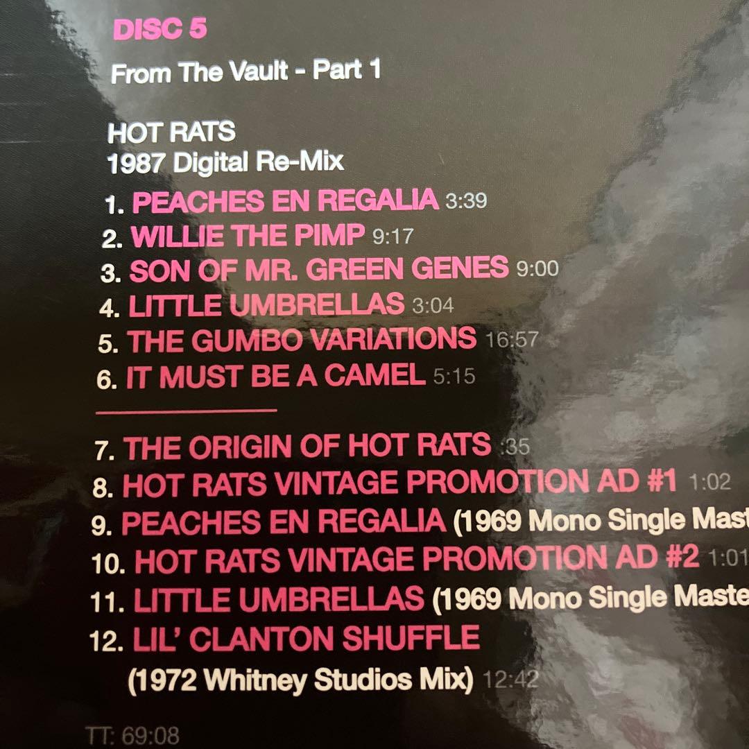 洋楽 FRANK ZAPPA THE HOT RATS SESSIONS