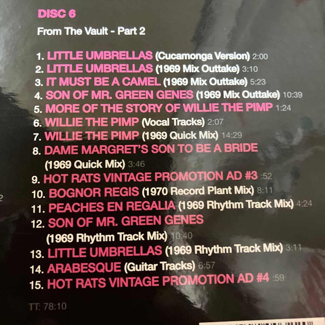 洋楽 FRANK ZAPPA THE HOT RATS SESSIONS