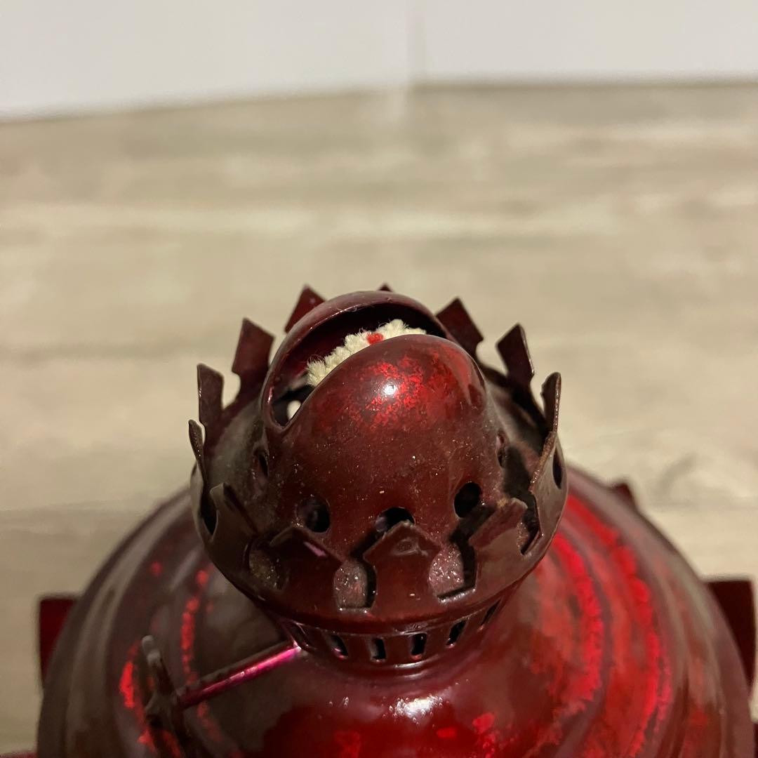 E-壁アンティーク オイルランプ アルコールランプ 蓮の花デザイン レッド