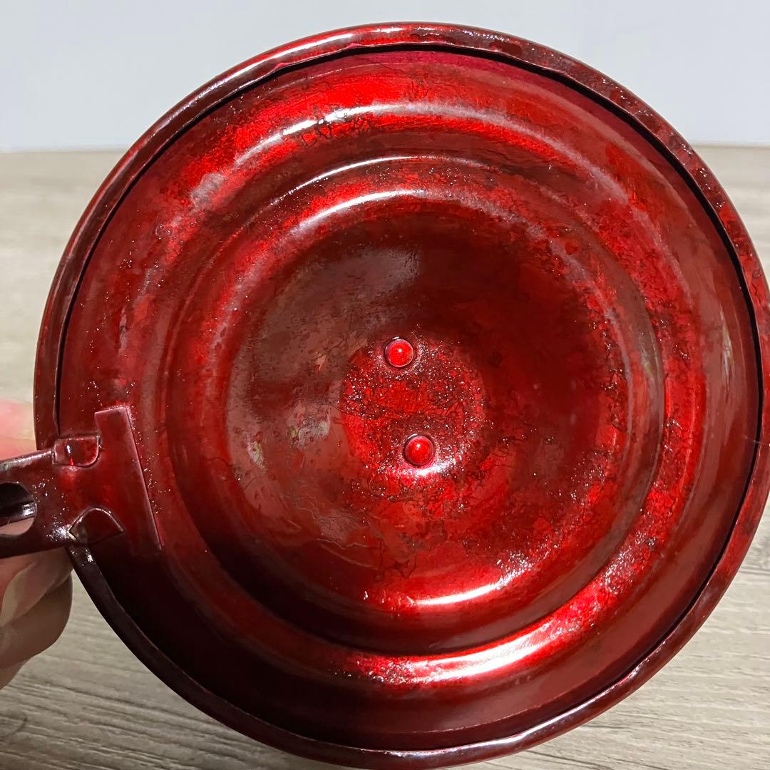 E-壁アンティーク オイルランプ アルコールランプ 蓮の花デザイン レッド