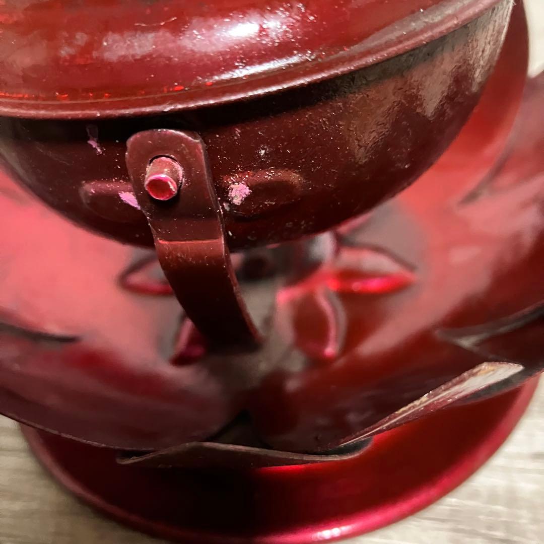 E-壁アンティーク オイルランプ アルコールランプ 蓮の花デザイン レッド