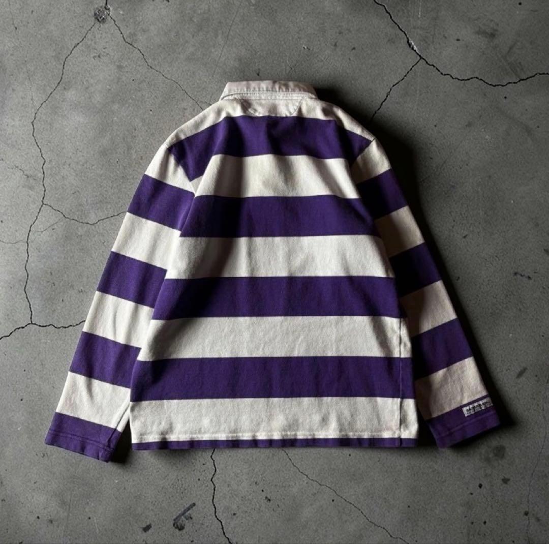 90sカナダ製 BARBARIAN ラガーシャツ ボーダー ラグビー レディース