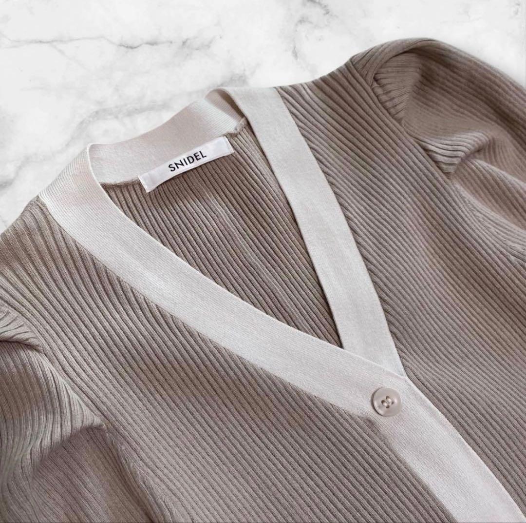 SNIDEL フロントボタン　リブニットワンピース