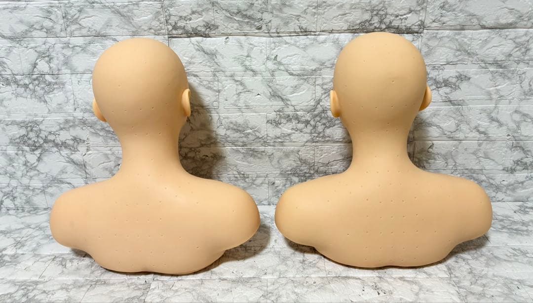 【未使用 2体セット】マッサージ練習用マネキン 上半身 フェイシャルデコルテ