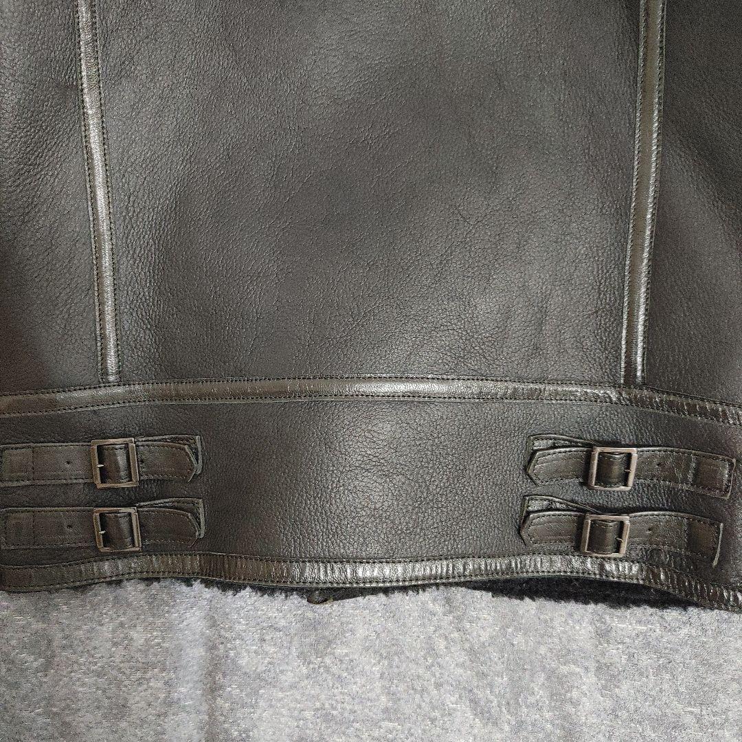 12日限定価格！5351プールオムディレクターズ羊革ムートンレザーライダース