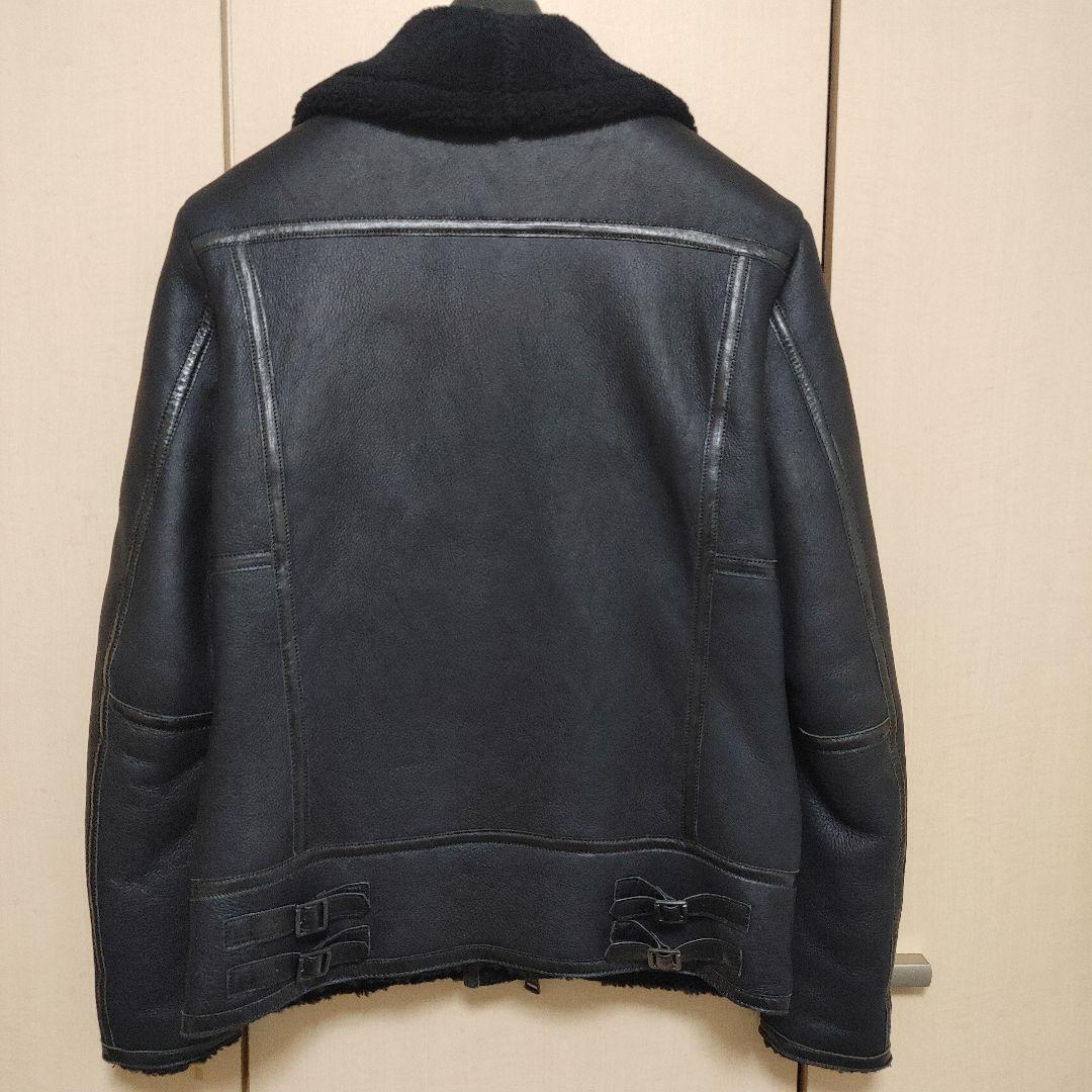 12日限定価格！5351プールオムディレクターズ羊革ムートンレザーライダース