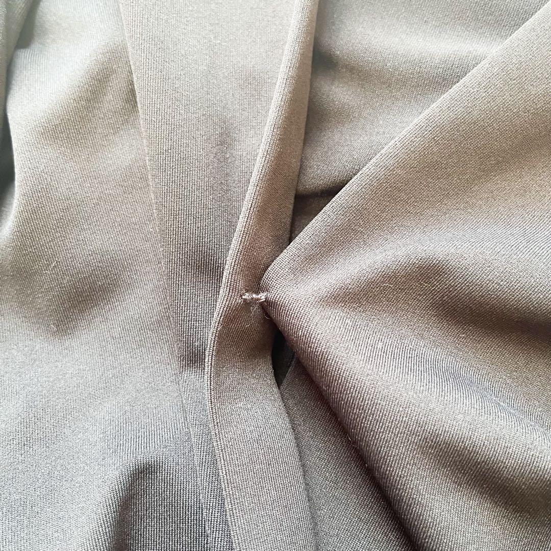 ケイミー　ストレッチロングワンピース　美シルエット　カシュクール　ブラック　7