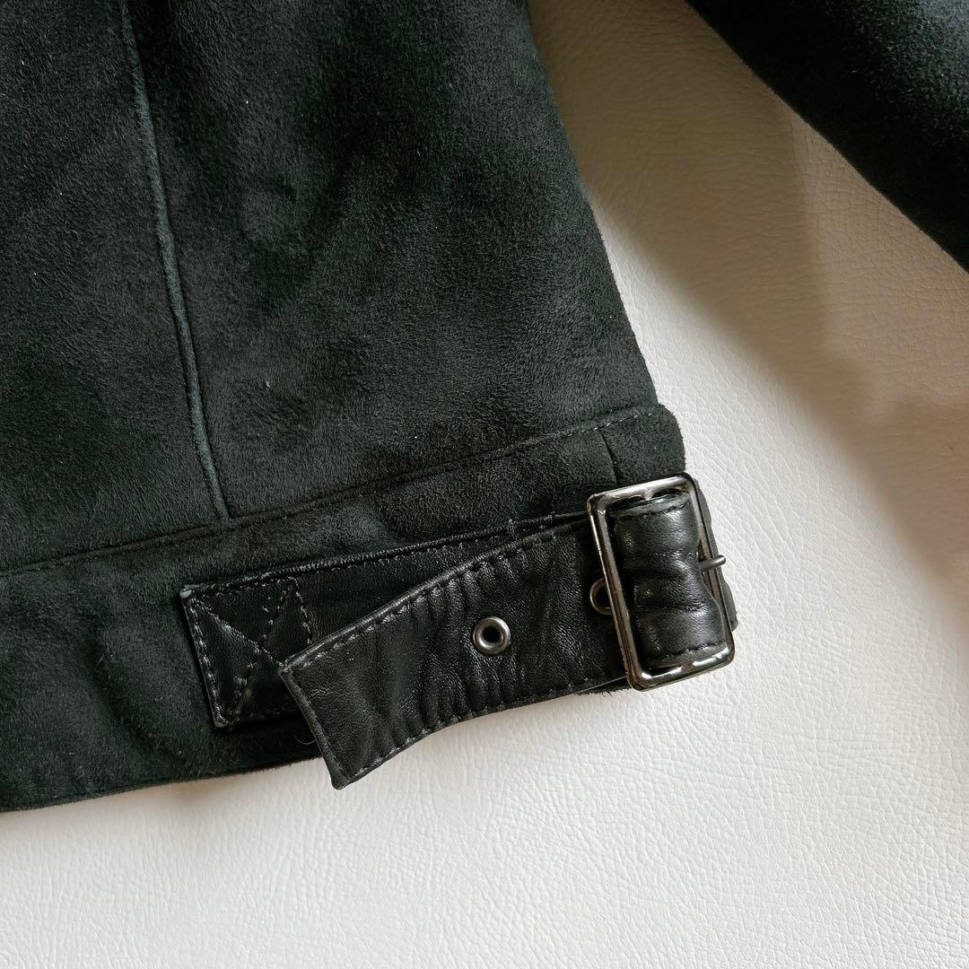 コムサデモードメン　ムートンジャケット　リアルムートン　羊革　ブラック　M