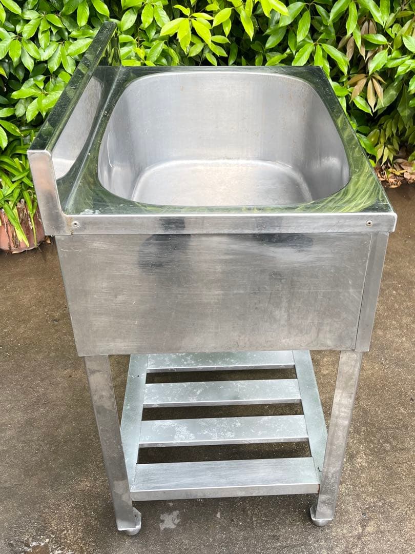 ステンレス1槽シンク　流し台　600×450×800