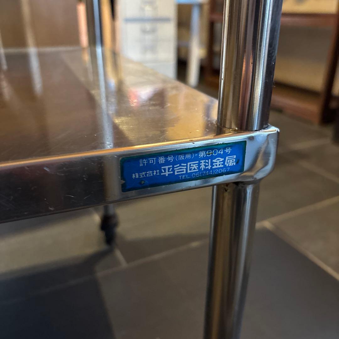 【2台セット】　オーブン台　電子レンジ台　ステンレス製　調理台　業務用