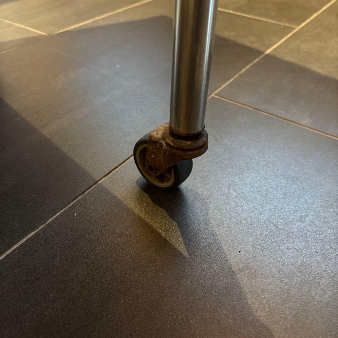 【2台セット】　オーブン台　電子レンジ台　ステンレス製　調理台　業務用