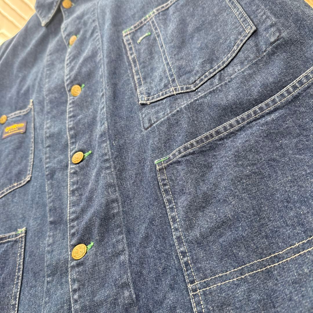 70s 縦落ち オシュコシュ　カバーオール デニム　ジャケット　731-0112