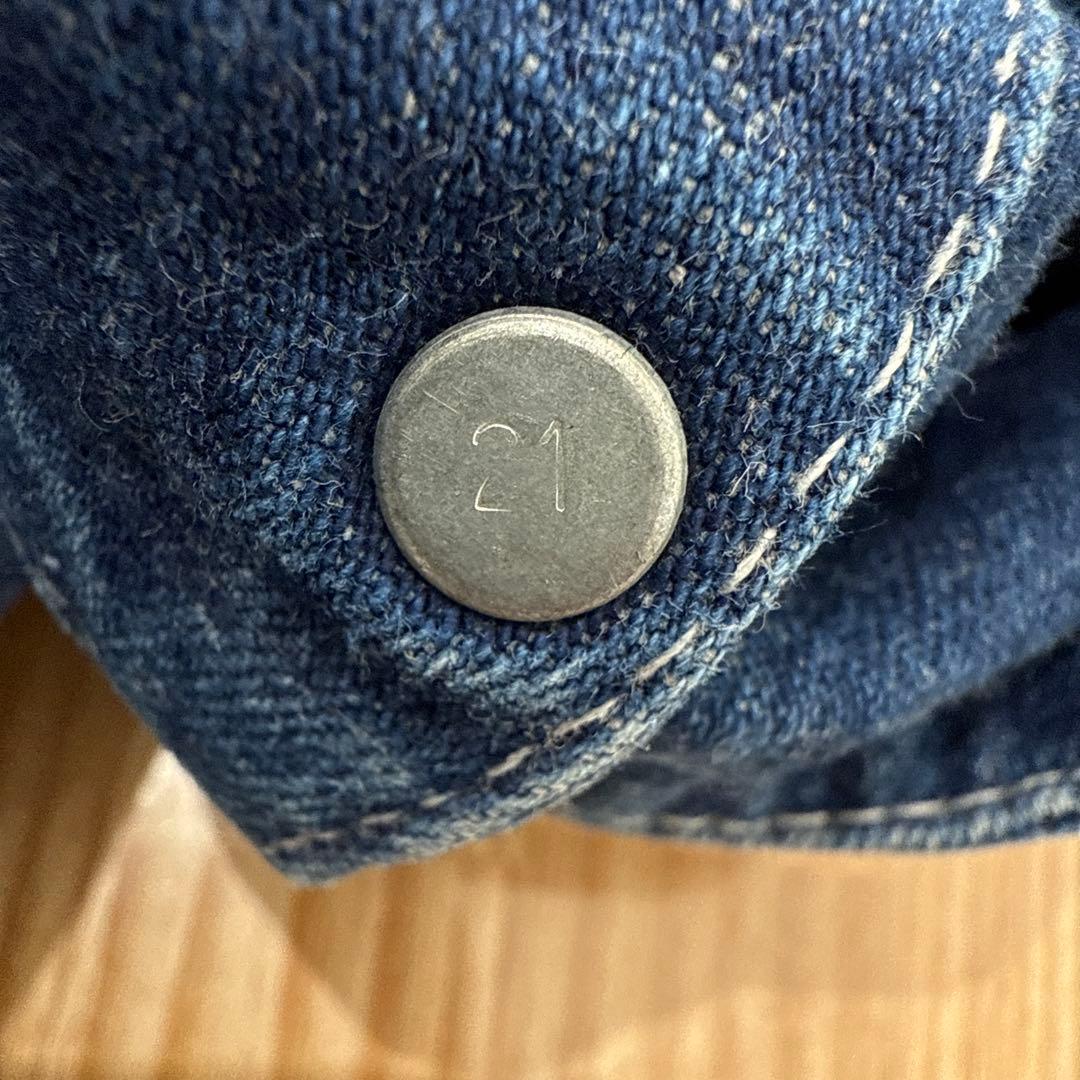 70s 縦落ち オシュコシュ　カバーオール デニム　ジャケット　731-0112