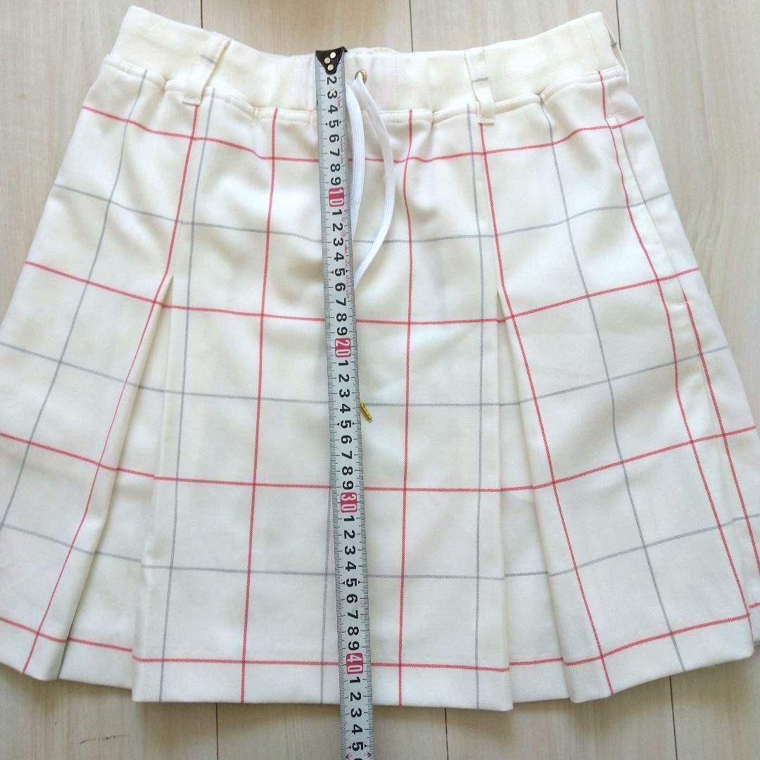 23区ゴルフニットスカート上下セットレディースゴルフウェアピンクチェック美品秋冬