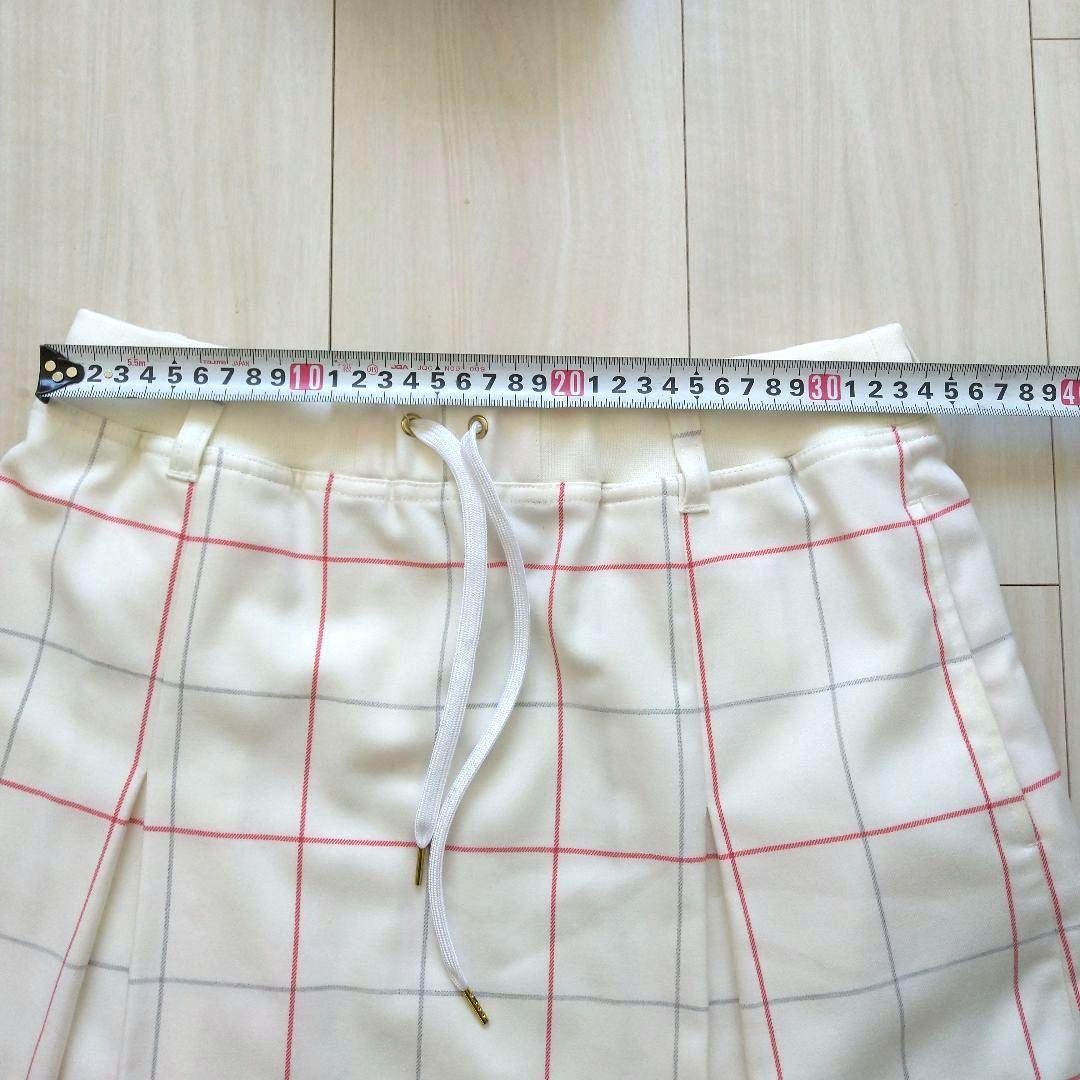 23区ゴルフニットスカート上下セットレディースゴルフウェアピンクチェック美品秋冬