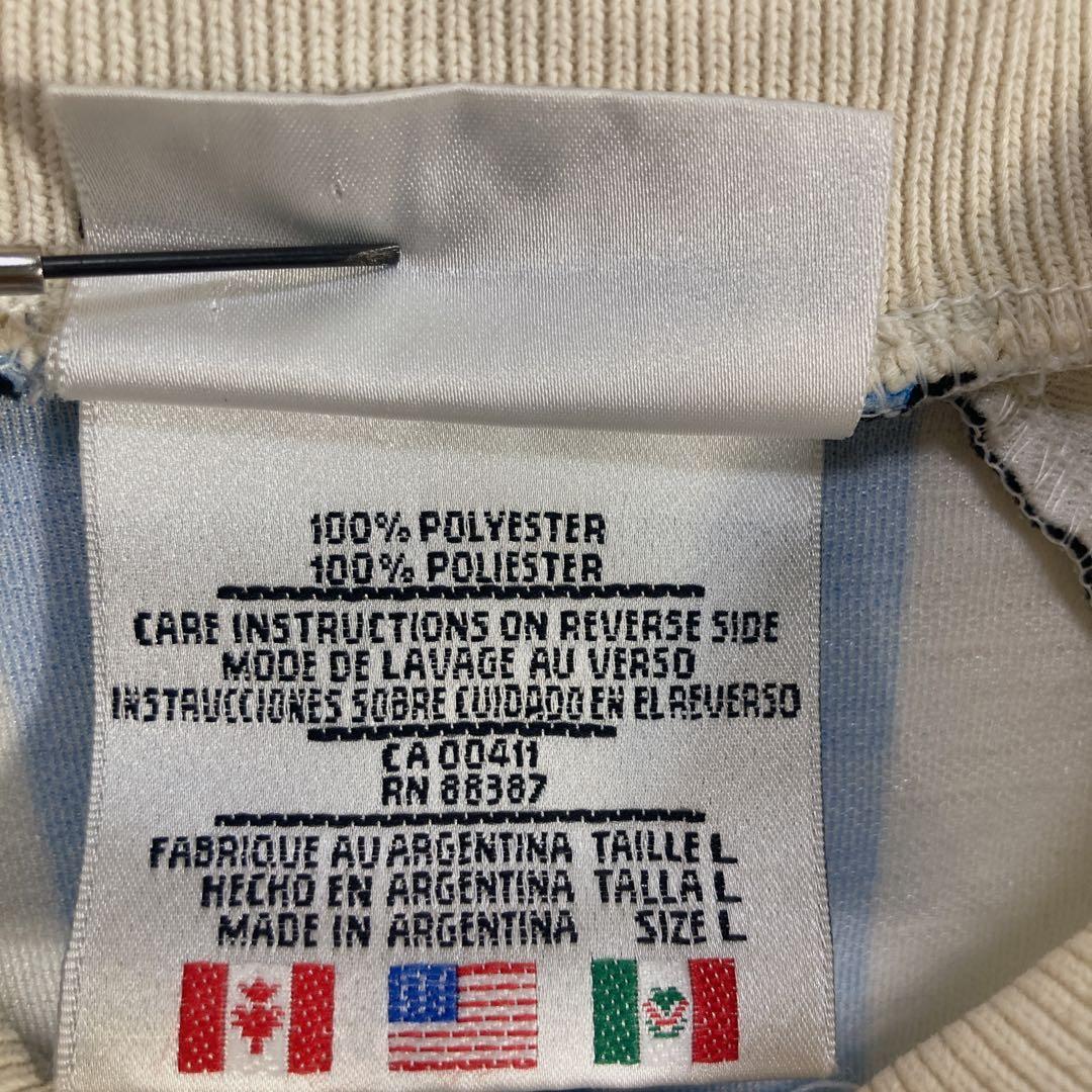 90s adidas アルゼンチン代表 ポロシャツ ユニホーム　L