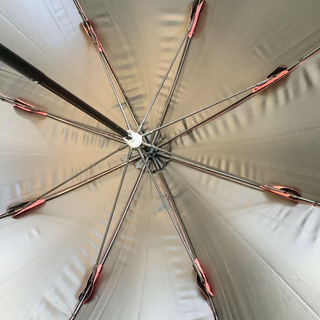 新品★マッキントッシュフィロソフィー★晴雨兼用バンブーハンドル長傘日傘★オレンジ