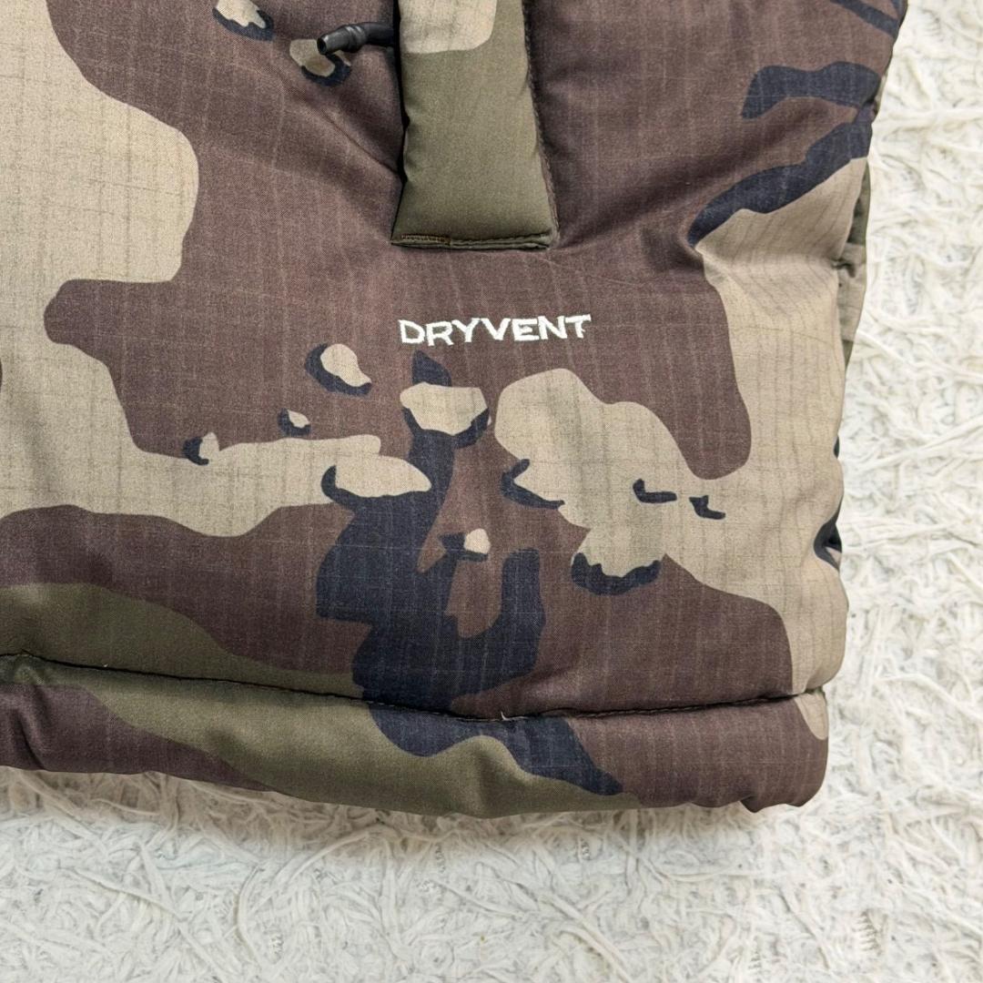 17106✨ノースフェイス 迷彩 ビッグロゴ ダウンベスト ヌプシ XL メンズ