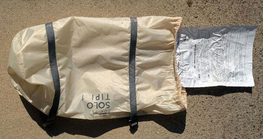 BUNDOK ワンポールテント　ソロティピー 1 BDK-75　ベージュ/青