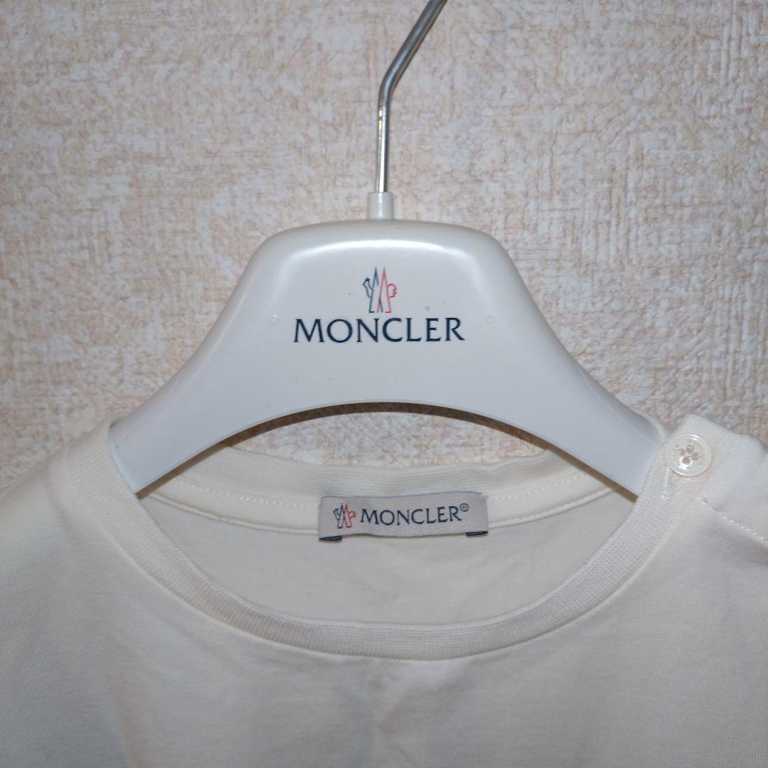 MONCLER ホワイト レース袖 トップス タグ、ハンガー付き