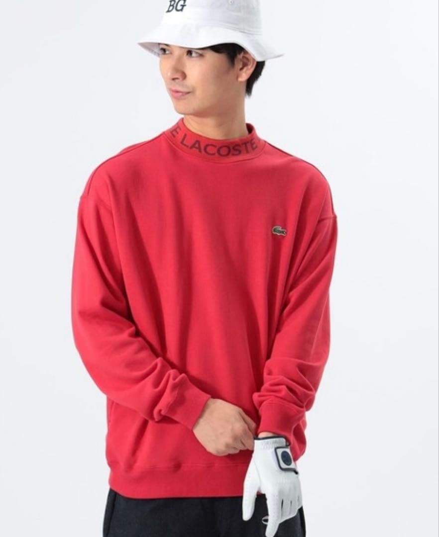 LACOSTE × BEAMS 別注 モックネックスウェット 日本製 ラコステ