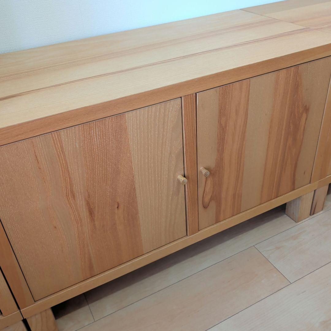 木製収納 ナチュラルウッド 2扉 IKEA Traby（⑥左）