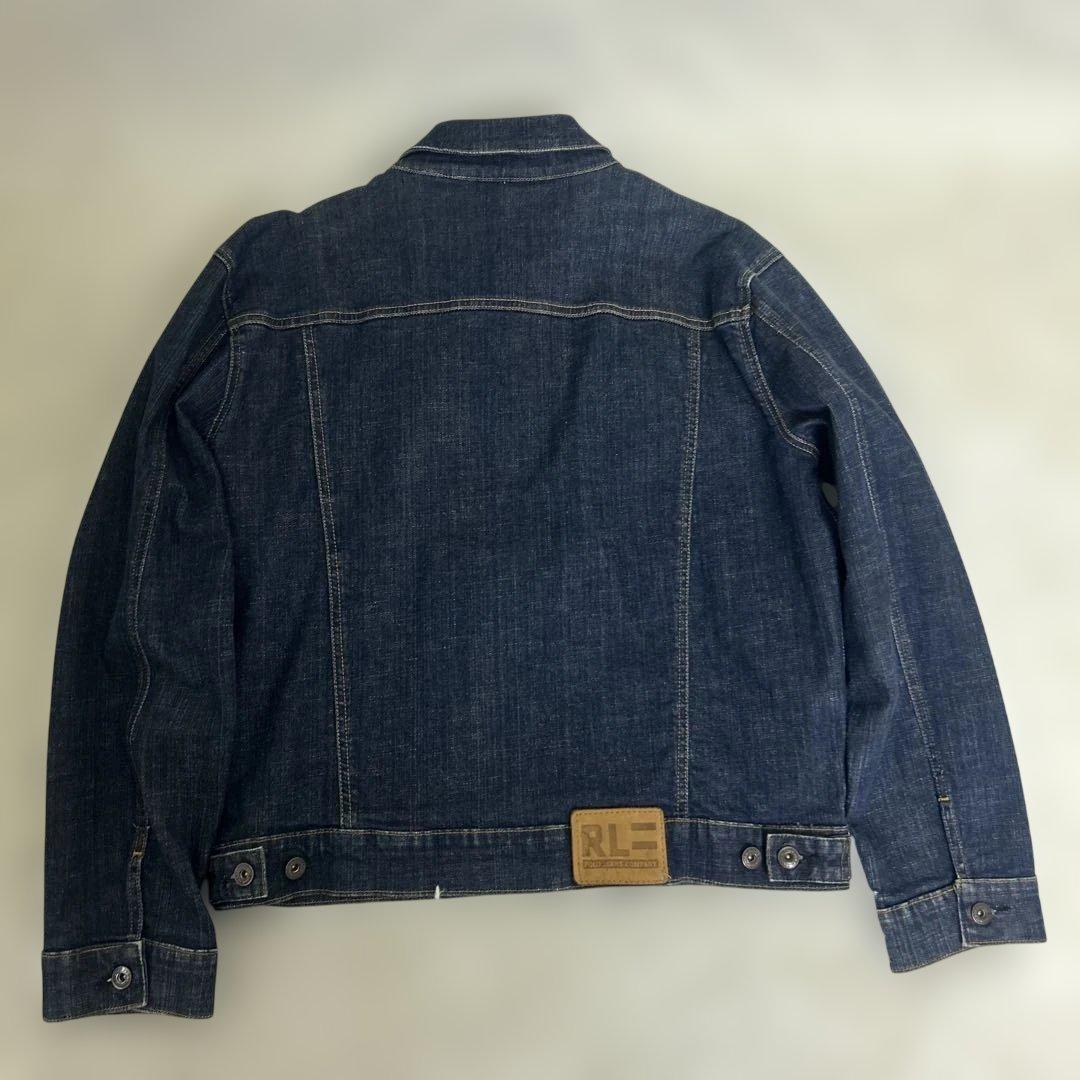 【極美品】ポロジーンズ 三角タグ デニムジャケット 濃紺　Lサイズ