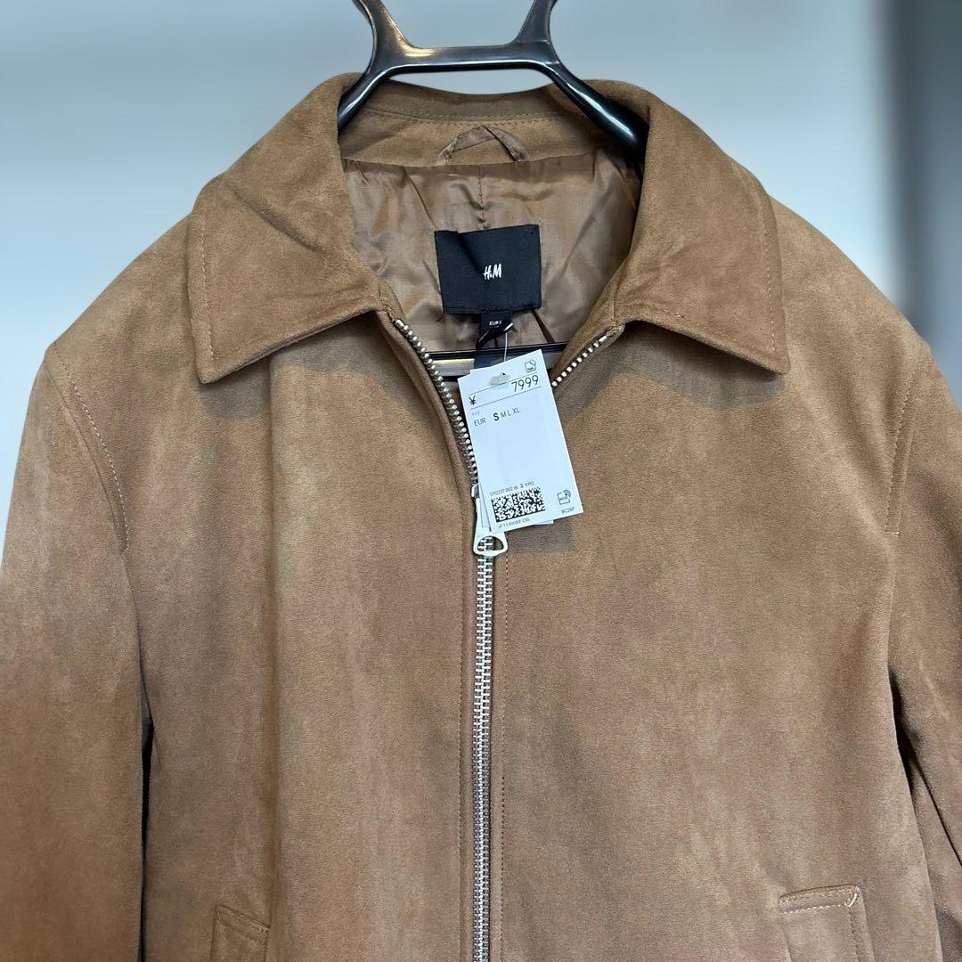 【新品】 ＊ フェイクスエード ＊ ジャケット ＊ 袖口ジッパー ＊ S