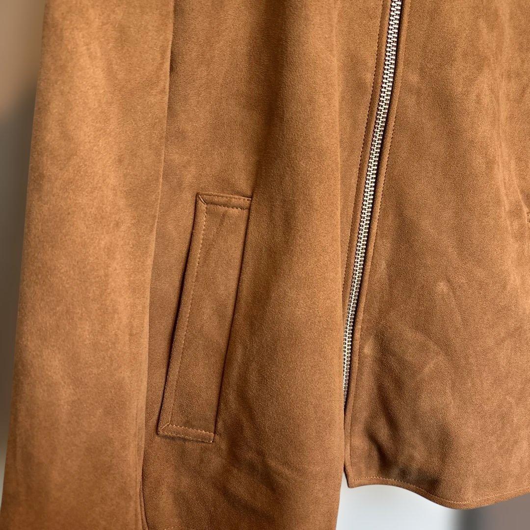 【新品】 ＊ フェイクスエード ＊ ジャケット ＊ 袖口ジッパー ＊ S