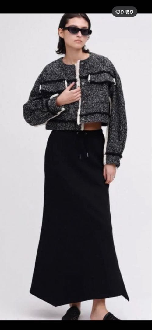 アメリ　OTONA MUSE FRINGE TWEED SHORT JACKET