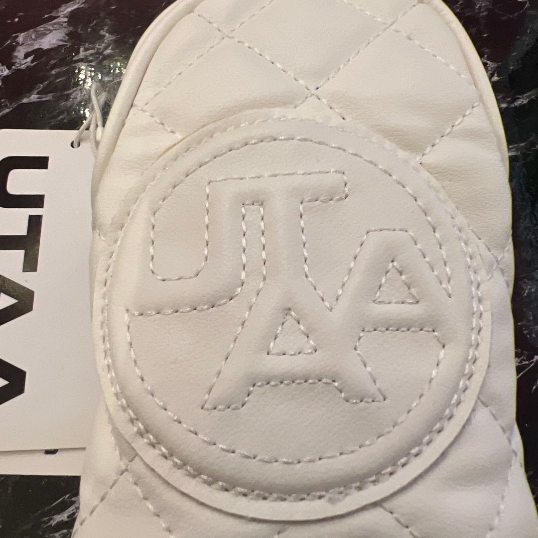 UTAA ホワイト レザー ゴルフウエストポーチ