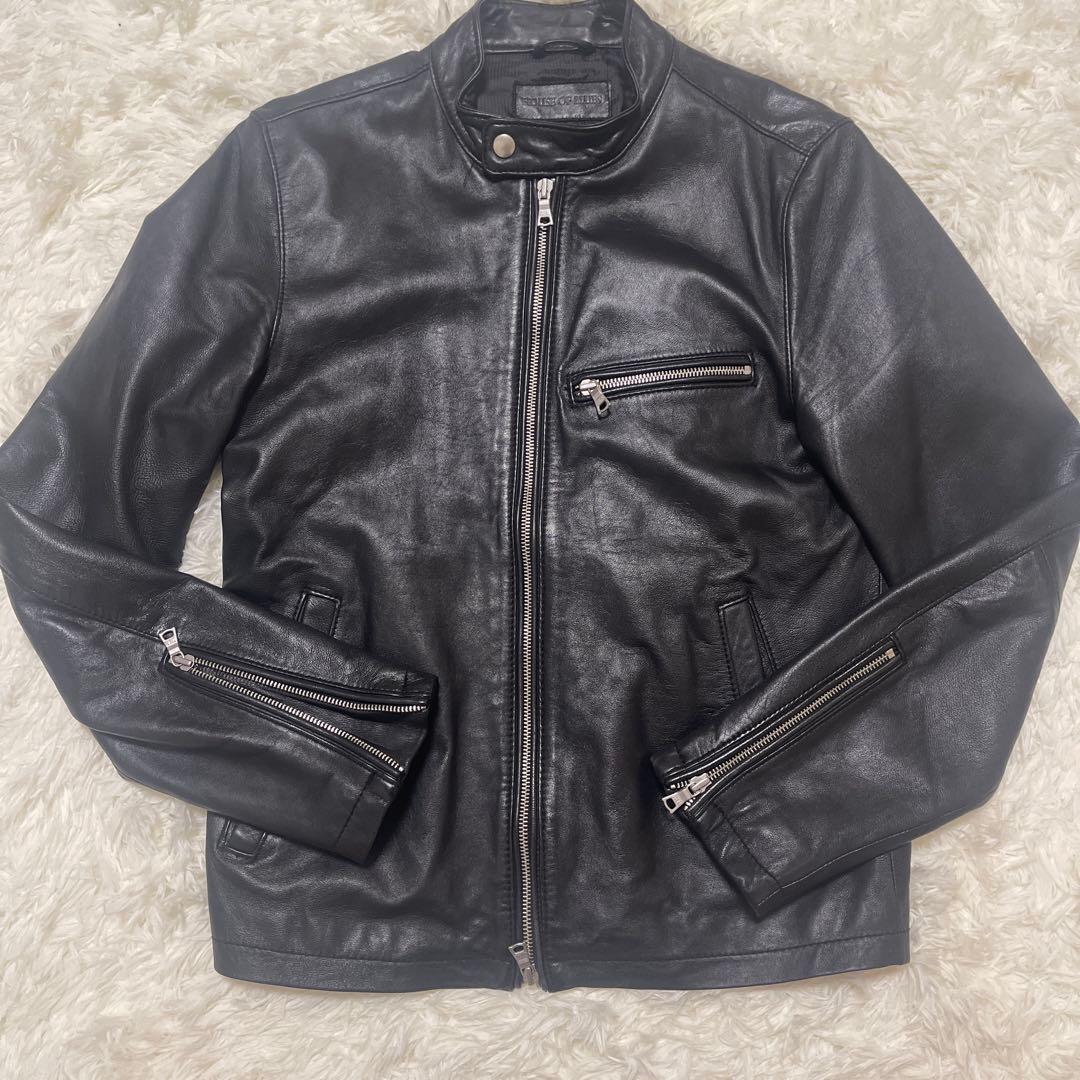 ハウスオブブルース　ライダースジャケット　黒　革