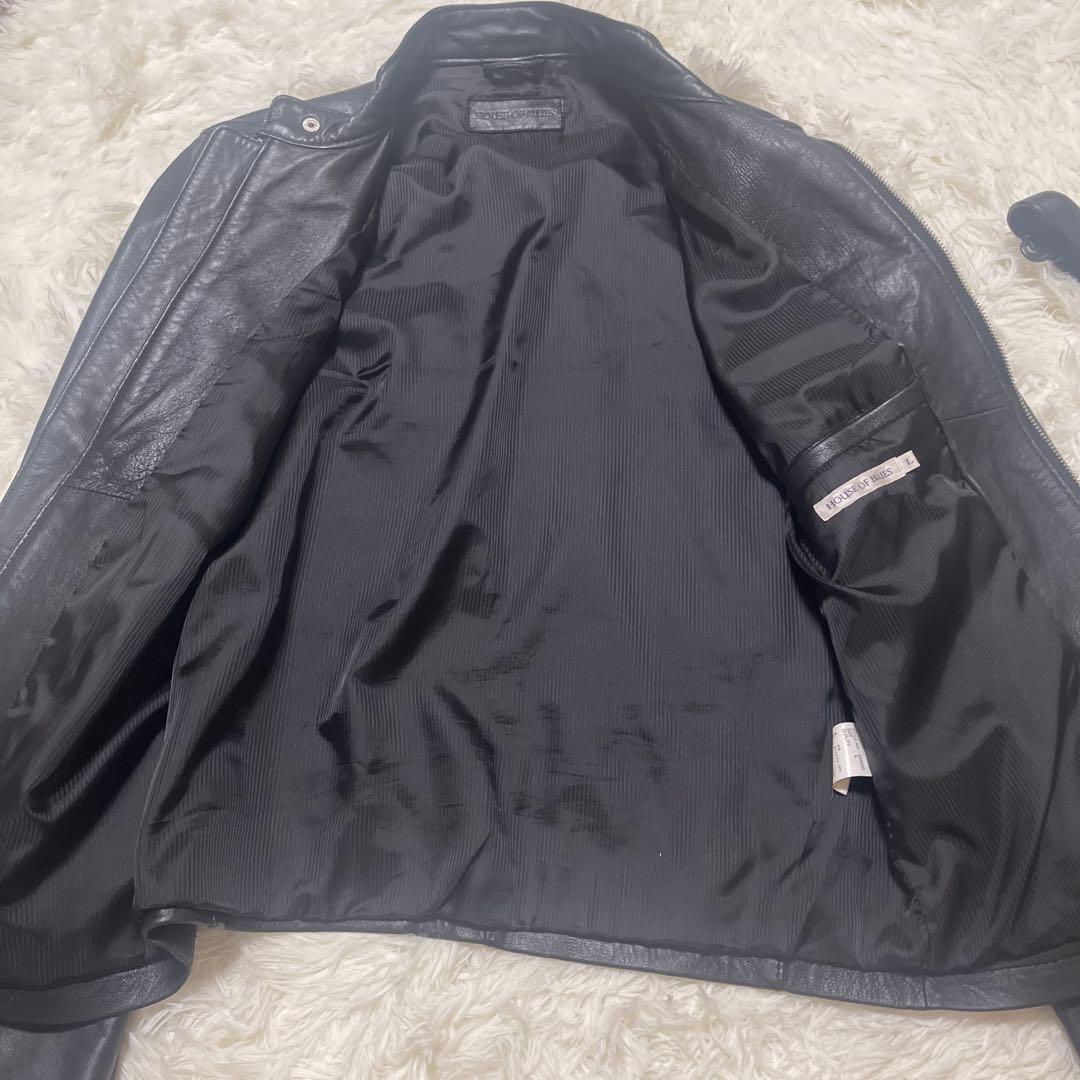 ハウスオブブルース　ライダースジャケット　黒　革