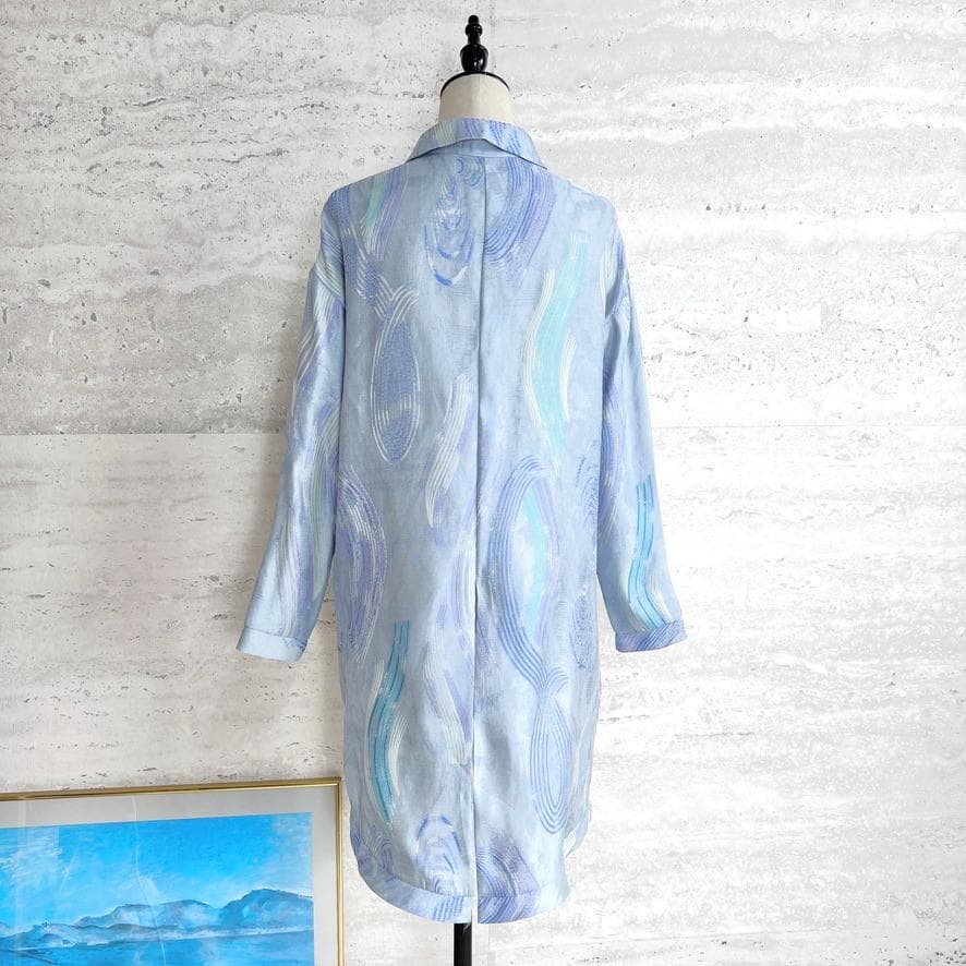 美品★GIORGIO ARMANI★総刺繍★裏地付★ロング★シャツ★ジャケット