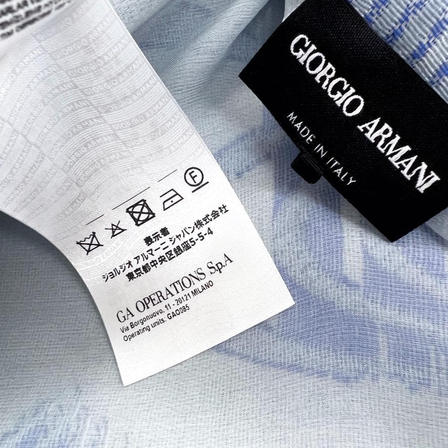 美品★GIORGIO ARMANI★総刺繍★裏地付★ロング★シャツ★ジャケット