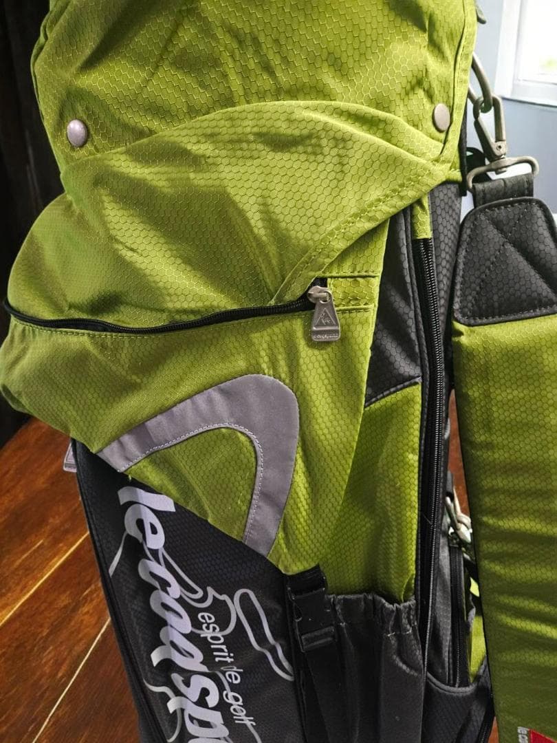 送料無料/超美品　le coq sportif ゴルフバッグ オリーブグリーン