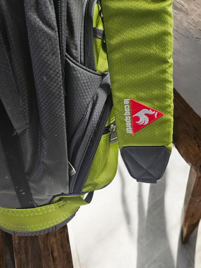 送料無料/超美品　le coq sportif ゴルフバッグ オリーブグリーン