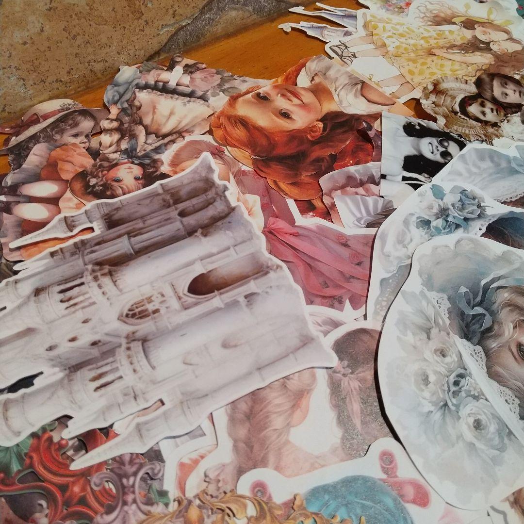 カレンダー。21，ジャンクジャーナル素材。チョキチョキ素材