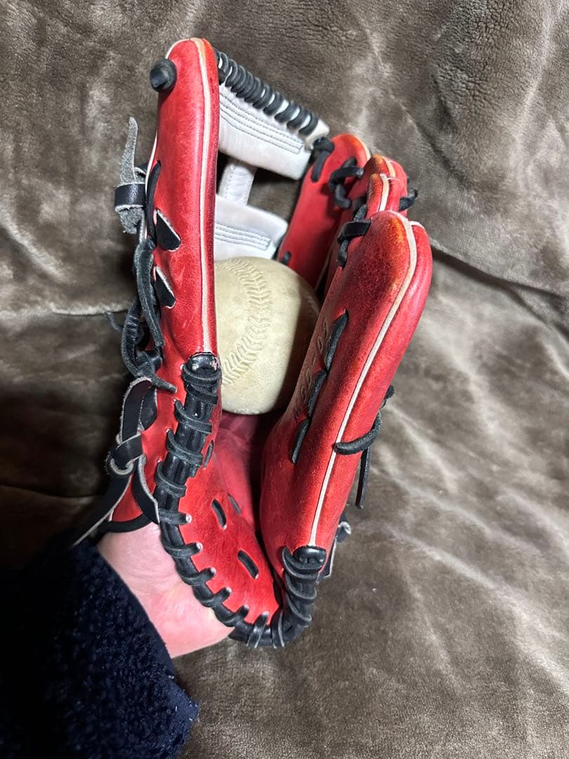 ビ*ズ様 【中古】一般軟式　外野手用　野球グローブ