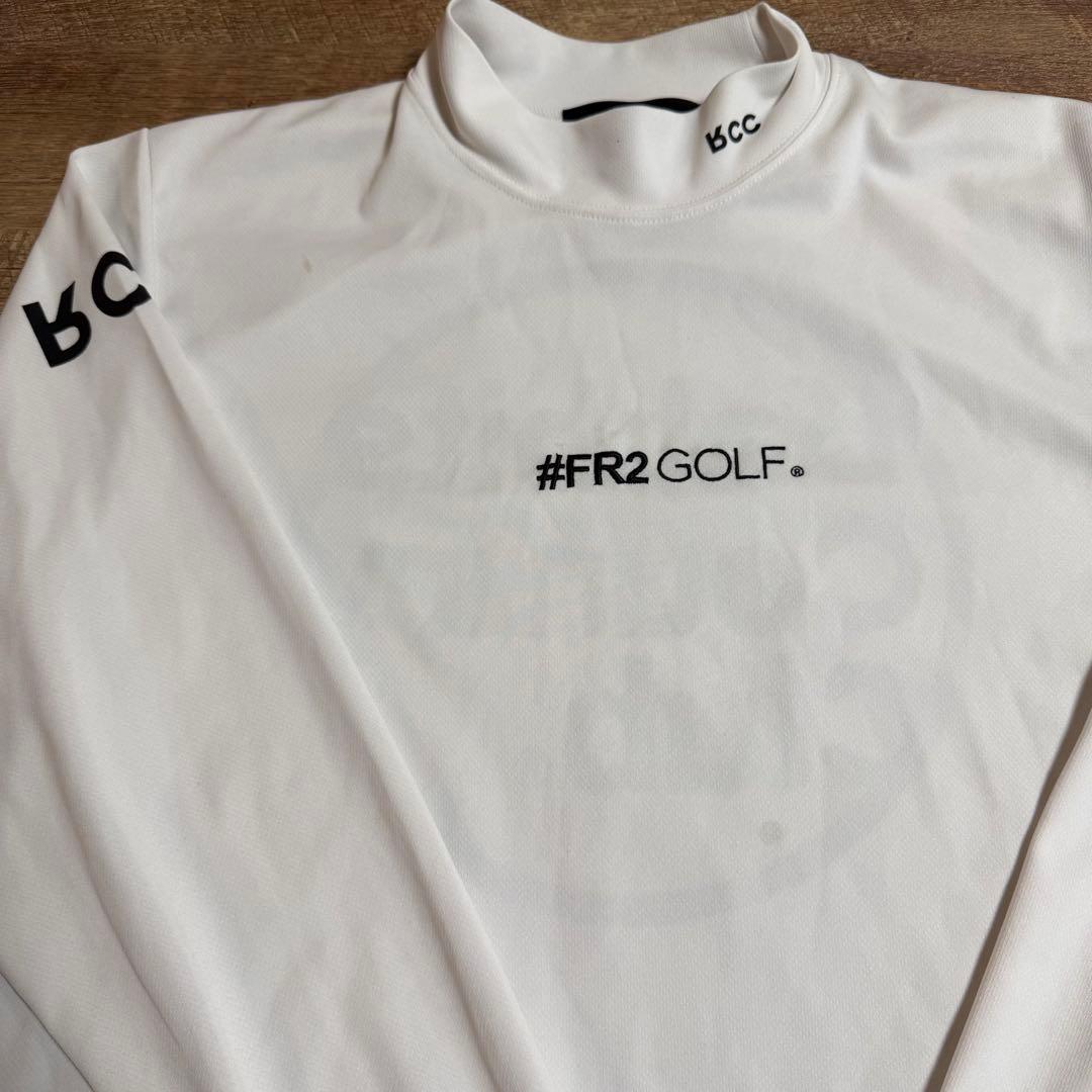 FR2 ゴルフ モックネック ホワイト メンズLサイズ